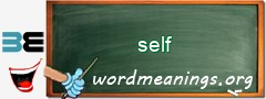 WordMeaning blackboard for self